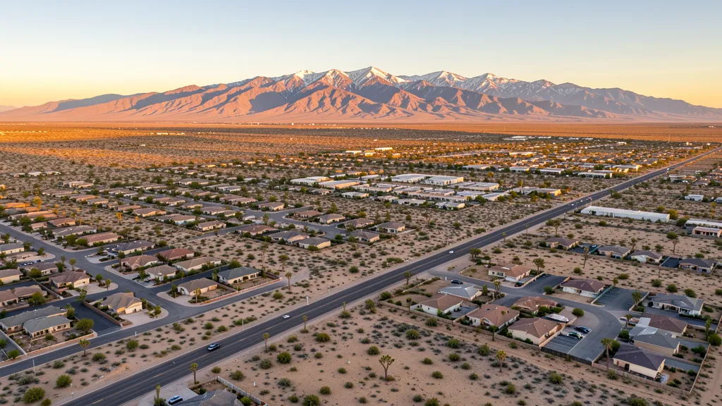 Aerial view of Apple Valley, CA showing the local landscape and terrain relevant to drone survey operations
