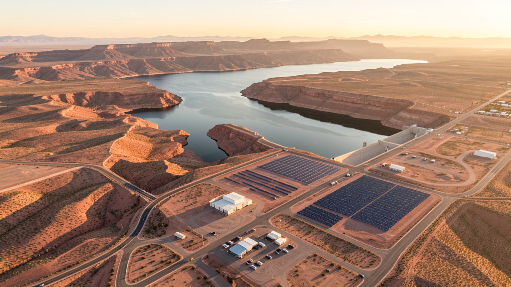 Aerial view of Boulder City, NV showing the local landscape and terrain relevant to drone survey operations