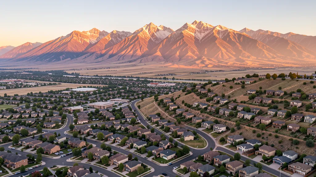 Aerial view of Bountiful, UT showing the local landscape and terrain relevant to aerial imaging operations