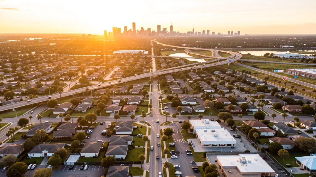 Aerial view of Brandon, FL showing the local landscape and terrain relevant to drone survey operations