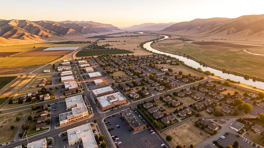 Aerial view of Brigham City, UT showing the local landscape and terrain relevant to aerial imaging operations