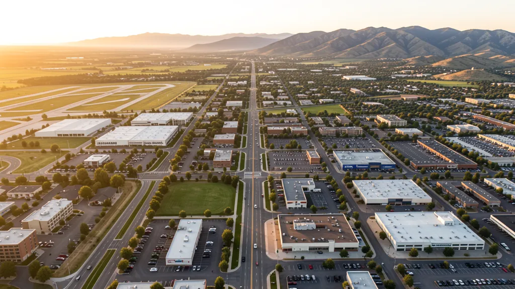 Aerial view of Broomfield, CO showing the local landscape and terrain relevant to aerial imaging operations