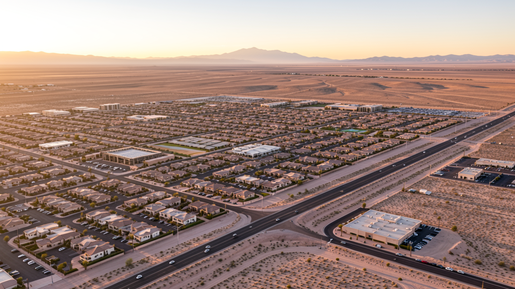 Aerial view of Buckeye, AZ showing the local landscape and terrain relevant to drone survey operations