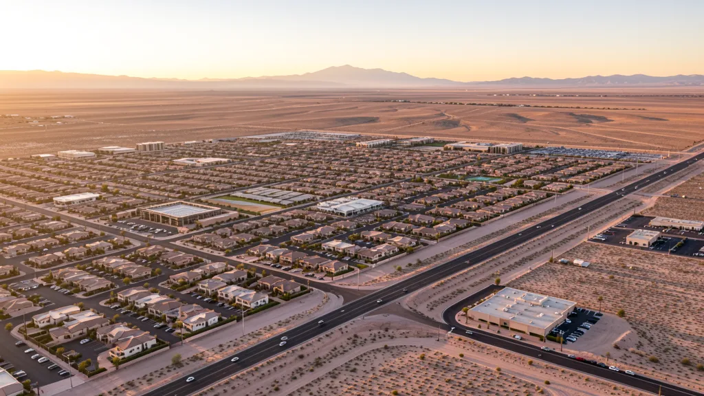 Aerial view of Buckeye, AZ showing the local landscape and terrain relevant to aerial imaging operations