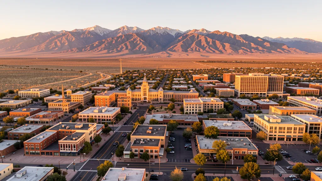 Aerial view of Carson City, NV showing the local landscape and terrain relevant to aerial imaging operations
