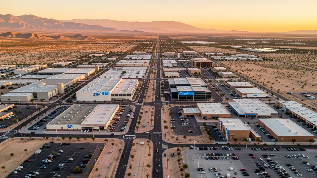 Aerial view of Chandler, AZ showing the local landscape and terrain relevant to aerial imaging operations