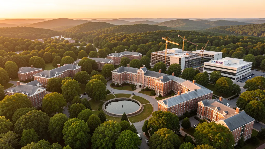 Aerial view of Chapel Hill, NC showing the local landscape and terrain relevant to drone survey operations