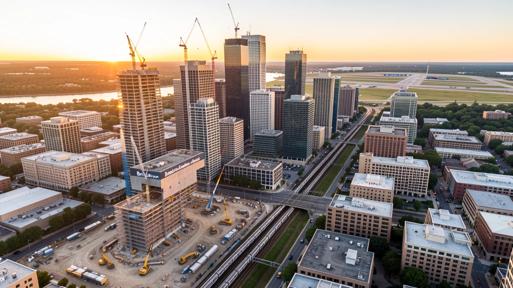 Aerial view of Charlotte, NC showing the local landscape and terrain relevant to drone survey operations