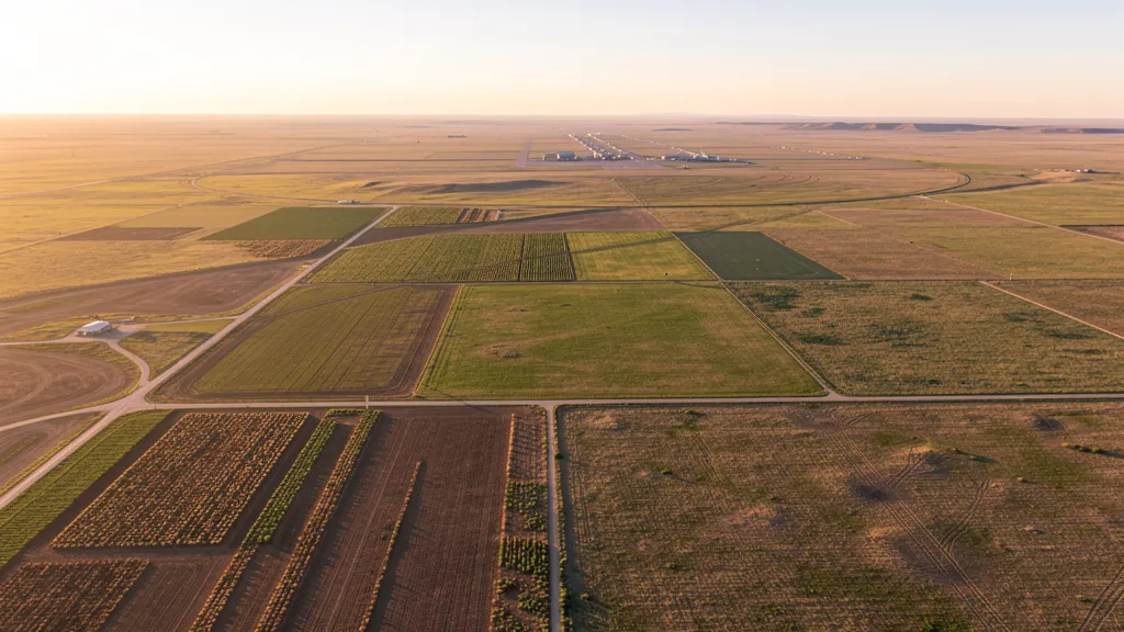 Aerial view of Clovis, NM showing the local landscape and terrain relevant to aerial imaging operations