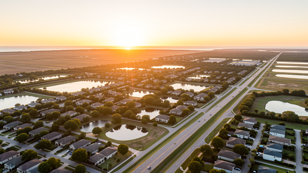 Aerial view of Cypress, TX showing the local landscape and terrain relevant to drone survey operations