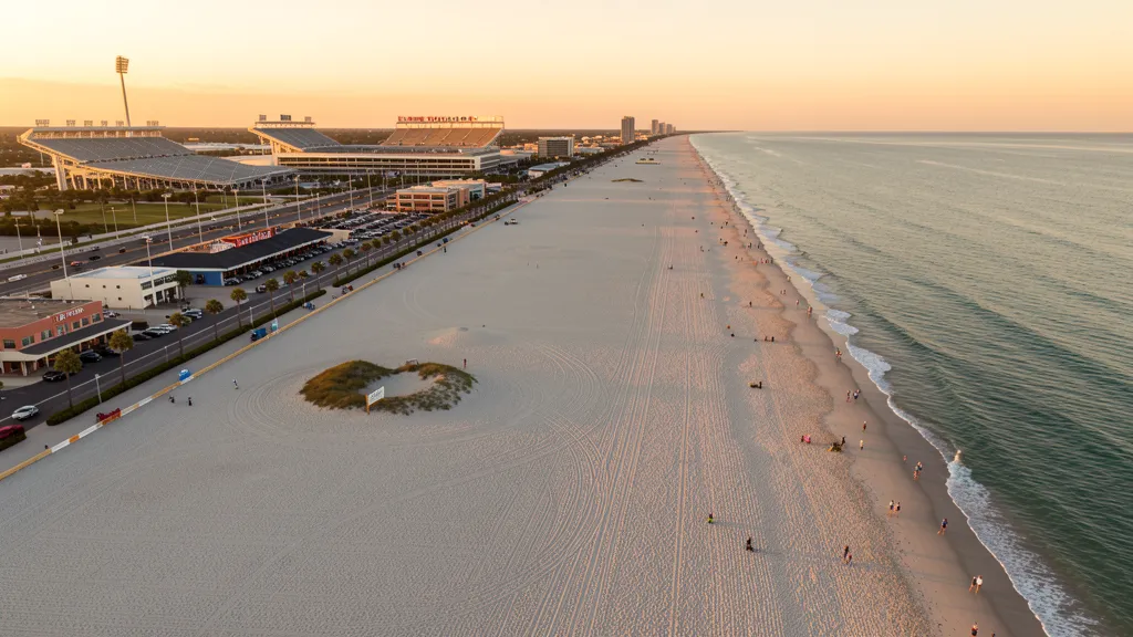 Aerial view of Daytona Beach, FL showing the local landscape and terrain relevant to drone survey operations