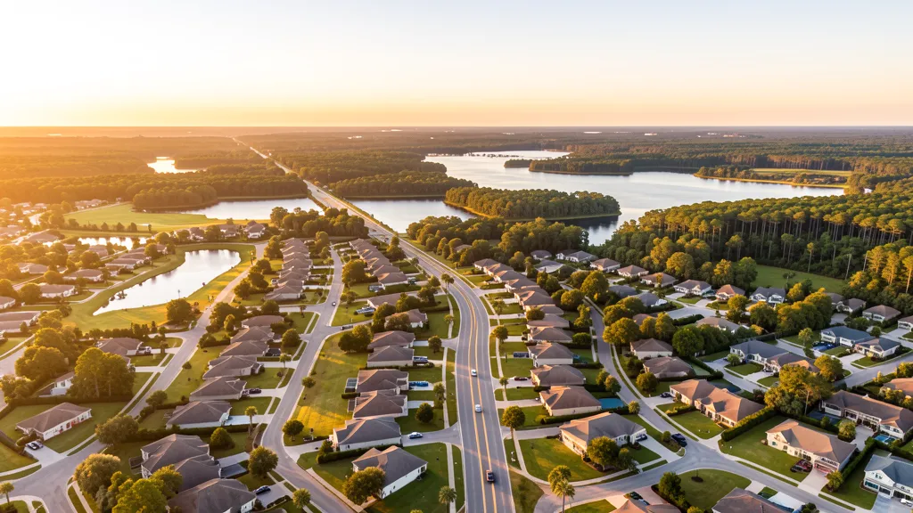 Aerial view of Deltona, FL showing the local landscape and terrain relevant to drone survey operations
