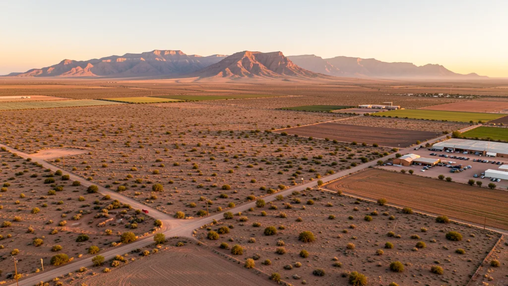 Aerial view of Deming, NM showing the local landscape and terrain relevant to aerial imaging operations