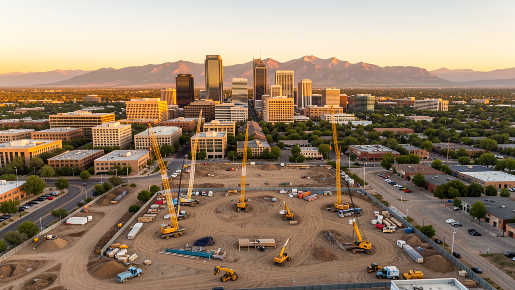Aerial view of Denver, CO showing the local landscape and terrain relevant to drone survey operations