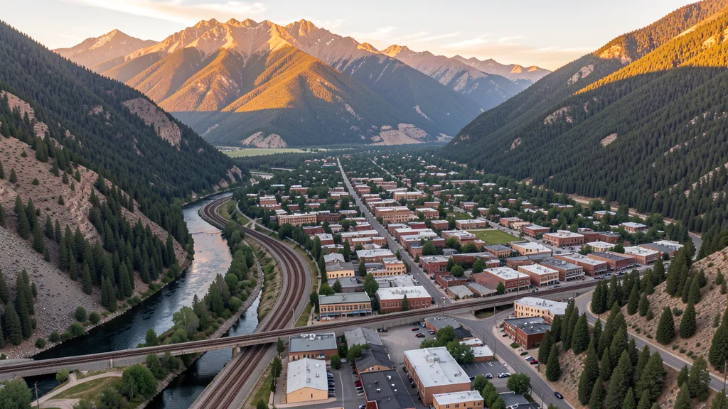 Aerial view of Durango, CO showing the local landscape and terrain relevant to aerial imaging operations