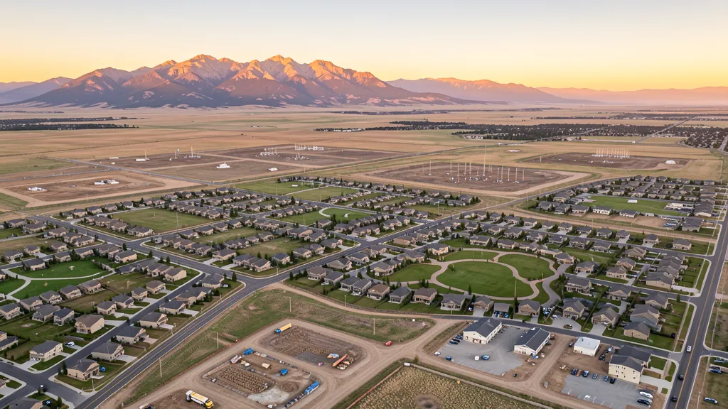 Aerial view of Erie, CO showing the local landscape and terrain relevant to aerial imaging operations