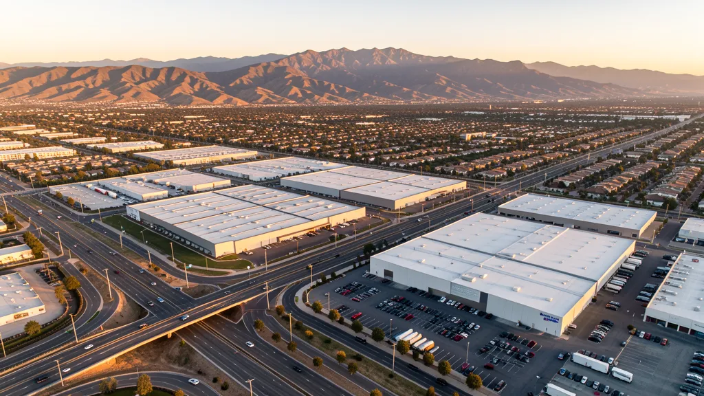 Aerial view of Fontana, CA showing the local landscape and terrain relevant to drone survey operations