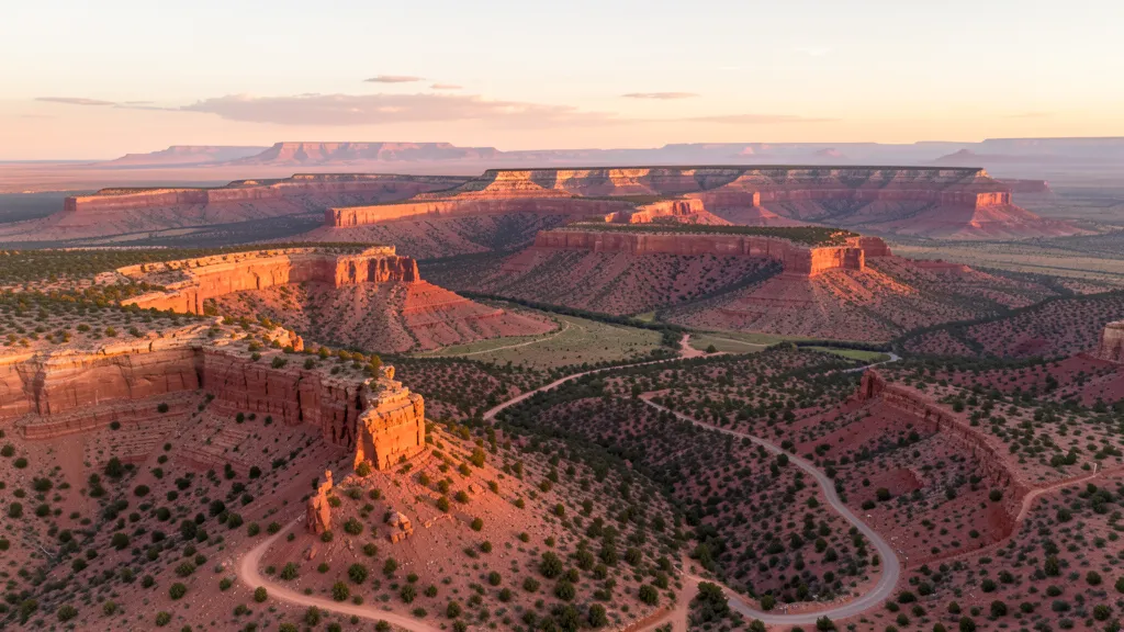 Aerial view of Gallup, NM showing the local landscape and terrain relevant to aerial imaging operations