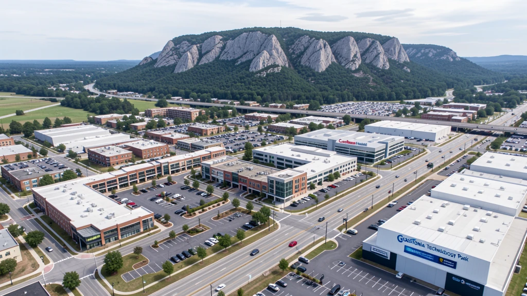 Aerial view of Gastonia, NC showing the local landscape and terrain relevant to drone survey operations