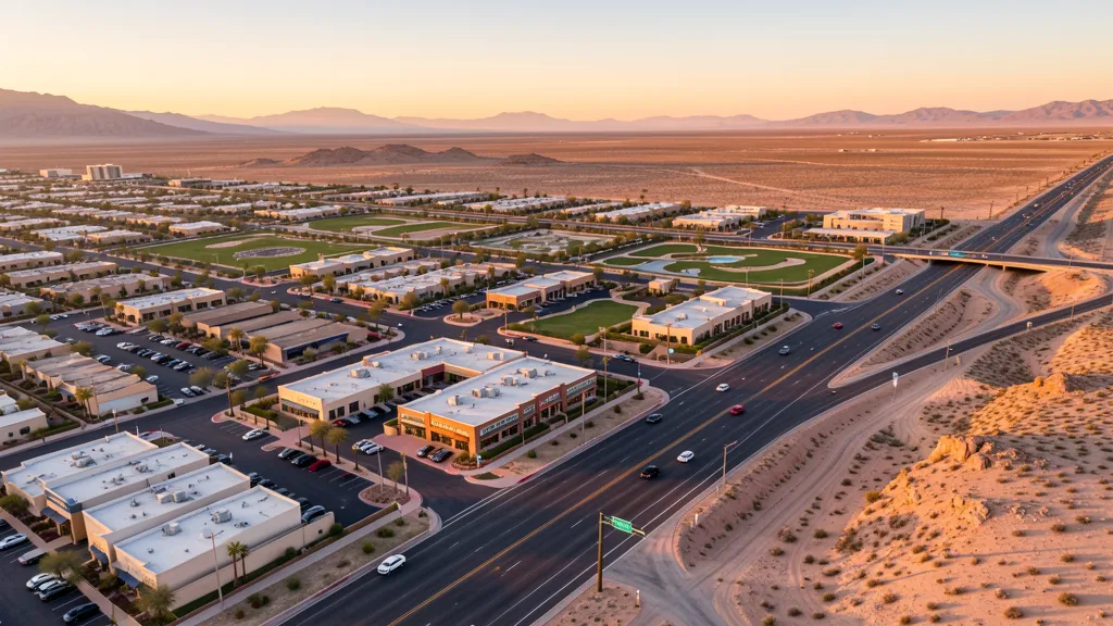 Aerial view of Gilbert, AZ showing the local landscape and terrain relevant to aerial imaging operations