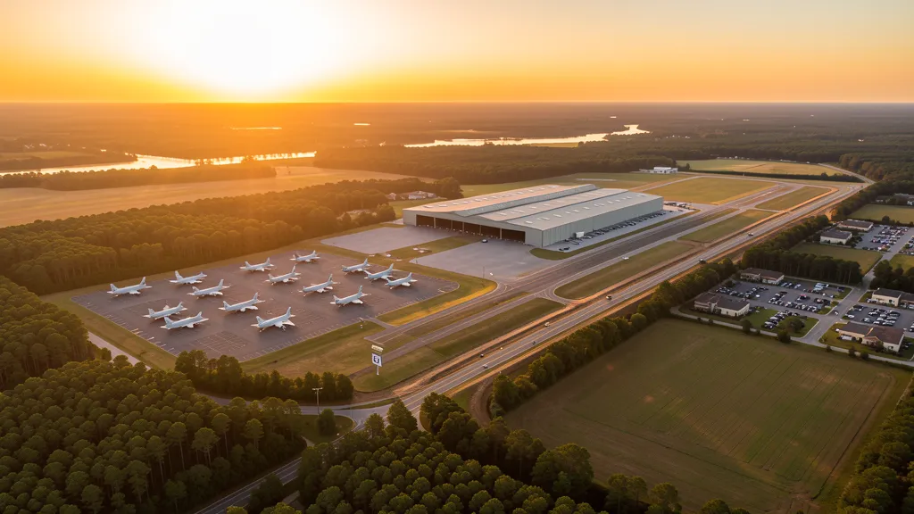 Aerial view of Goldsboro, NC showing the local landscape and terrain relevant to drone survey operations