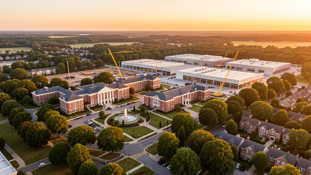 Aerial view of High Point, NC showing the local landscape and terrain relevant to drone survey operations