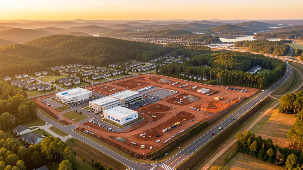 Aerial view of Holly Springs, NC showing the local landscape and terrain relevant to drone survey operations