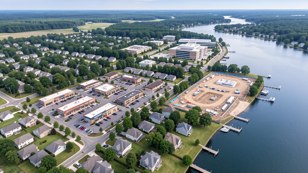 Aerial view of Huntersville, NC showing the local landscape and terrain relevant to drone survey operations