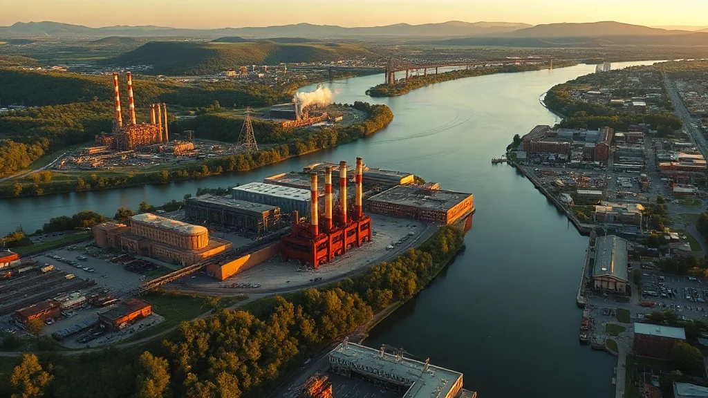 Aerial view of Huntington, WV showing the local landscape and terrain relevant to aerial imaging operations
