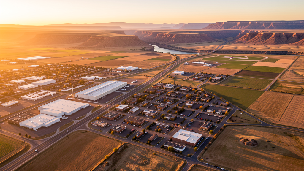 Aerial view of Jerome, ID showing the local landscape and terrain relevant to drone survey operations