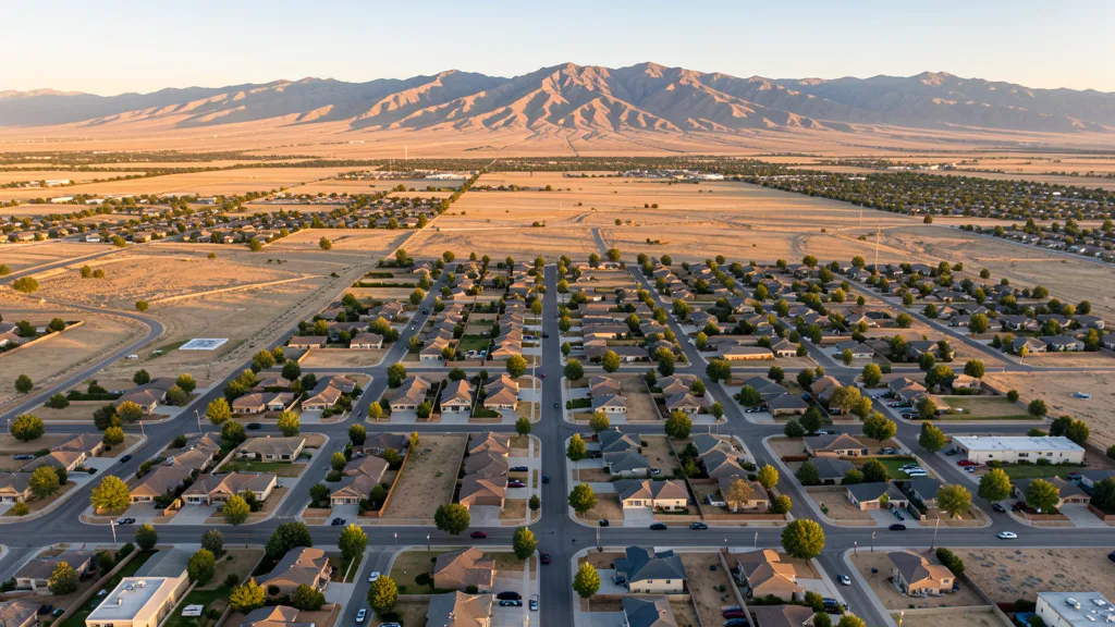 Aerial view of Kearns, UT showing the local landscape and terrain relevant to aerial imaging operations