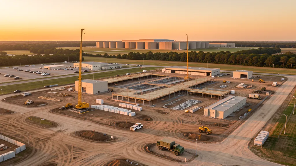 aerial imaging in progress at a construction site in Killeen, TX with local terrain visible