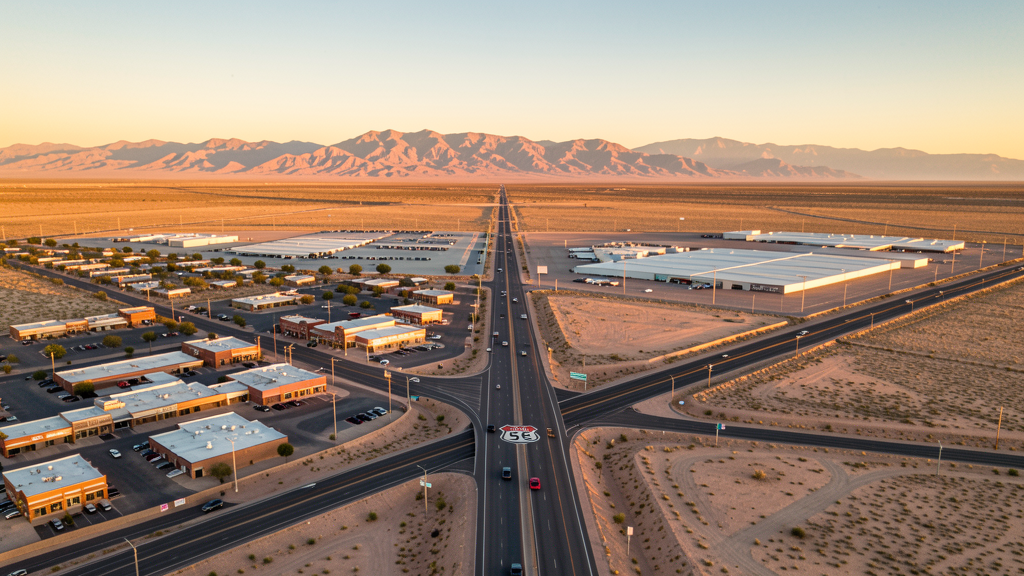 Aerial view of Kingman, AZ showing the local landscape and terrain relevant to drone survey operations
