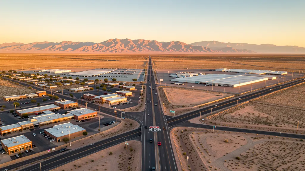 Aerial view of Kingman, AZ showing the local landscape and terrain relevant to aerial imaging operations