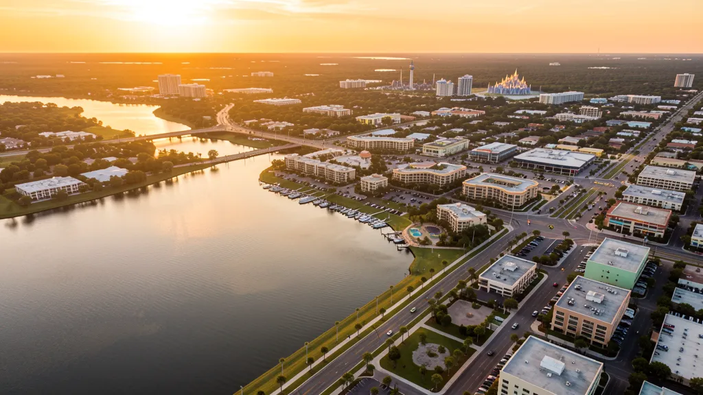 Aerial view of Kissimmee, FL showing the local landscape and terrain relevant to drone survey operations