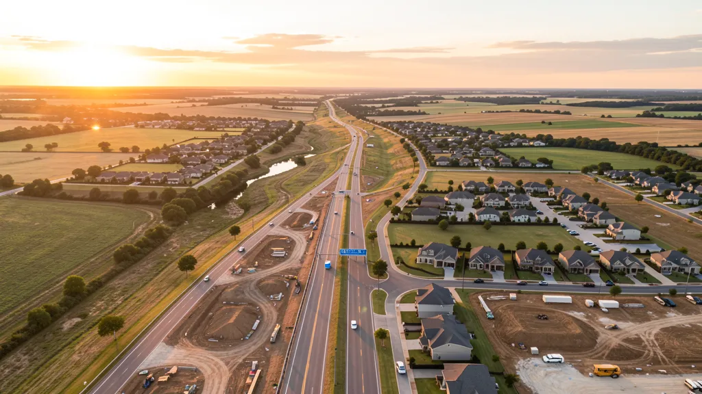 Aerial view of Kyle, TX showing the local landscape and terrain relevant to aerial imaging operations