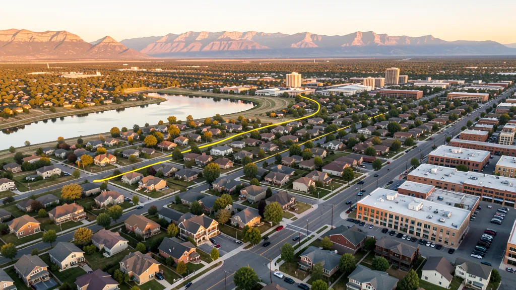 Aerial view of Lafayette, CO showing the local landscape and terrain relevant to aerial imaging operations