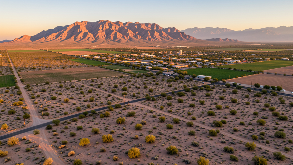 Aerial view of Las Cruces, NM showing the local landscape and terrain relevant to drone survey operations