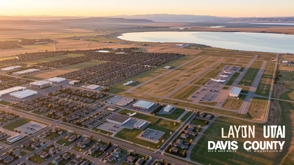 Aerial view of Layton, UT showing the local landscape and terrain relevant to aerial imaging operations