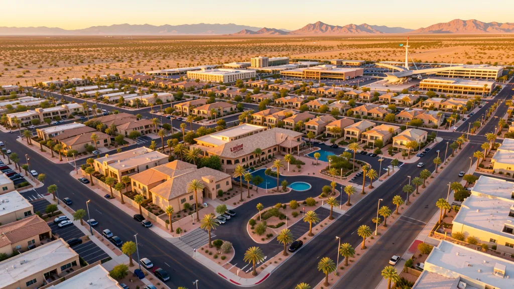 Aerial view of Litchfield Park, AZ showing the local landscape and terrain relevant to aerial imaging operations