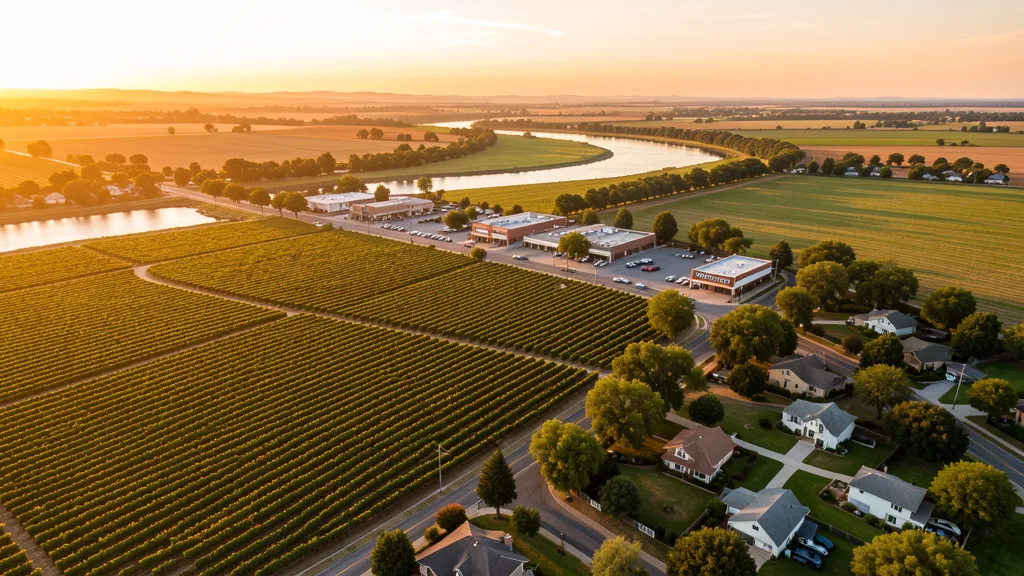 Aerial view of Lodi, CA showing the local landscape and terrain relevant to drone survey operations