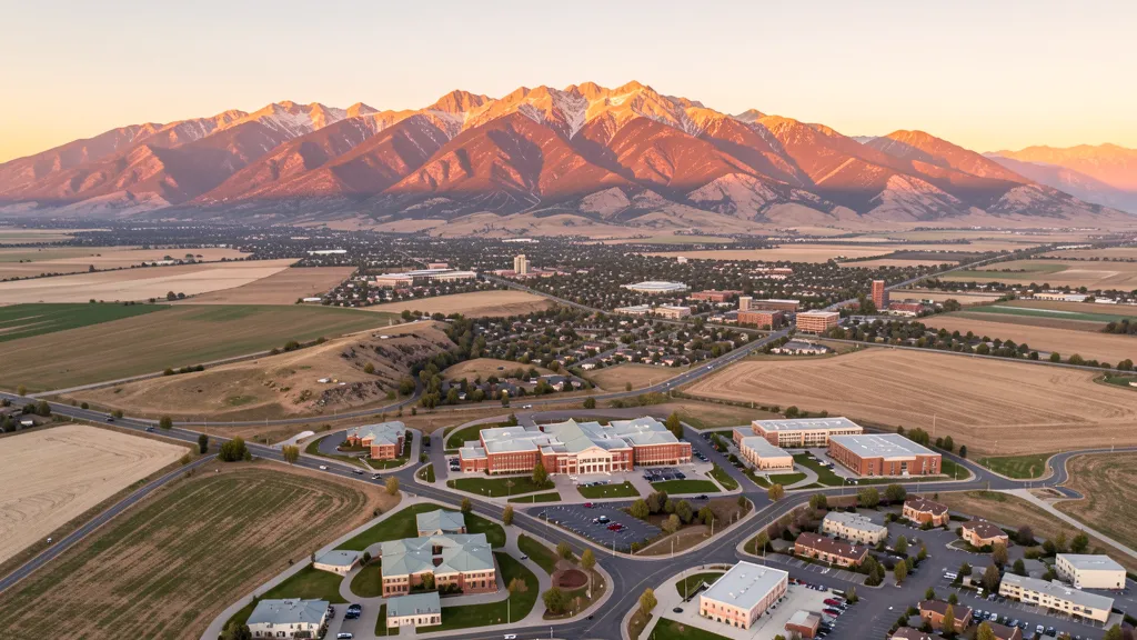 Aerial view of Logan, UT showing the local landscape and terrain relevant to aerial imaging operations