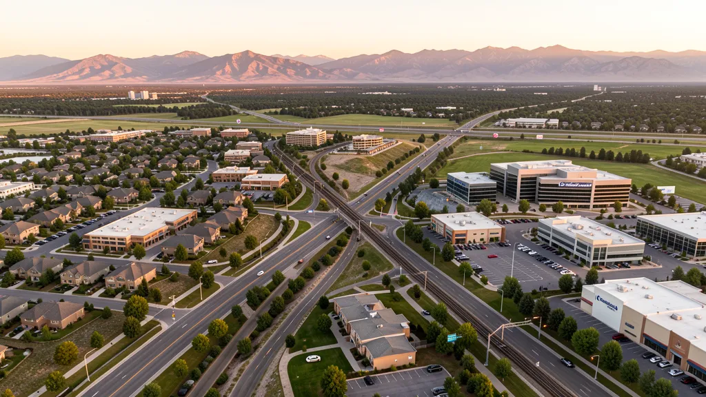 Aerial view of Lone Tree, CO showing the local landscape and terrain relevant to aerial imaging operations