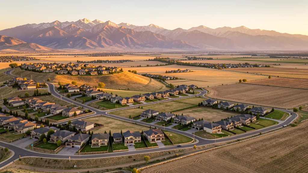 Aerial view of Mapleton, UT showing the local landscape and terrain relevant to aerial imaging operations