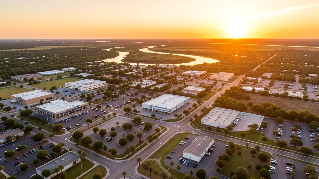Aerial view of McAllen, TX showing the local landscape and terrain relevant to aerial imaging operations