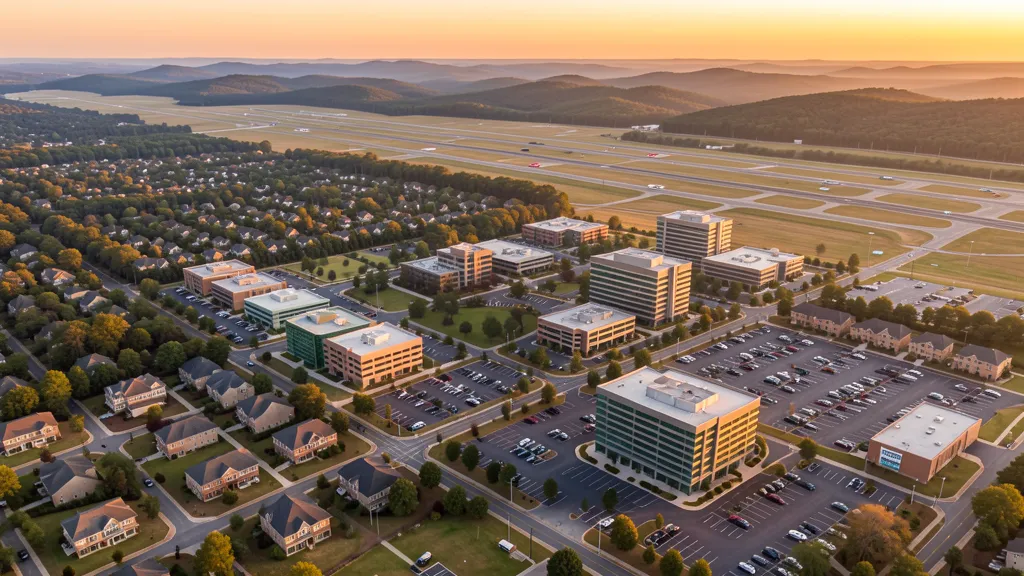 Aerial view of Morrisville, NC showing the local landscape and terrain relevant to drone survey operations