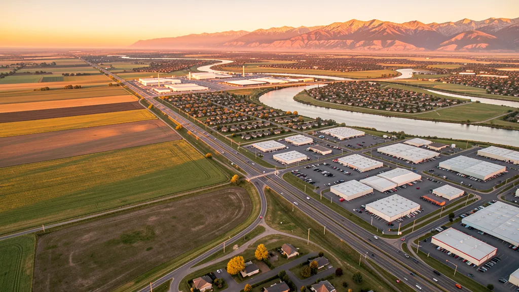 Aerial view of Nampa, ID showing the local landscape and terrain relevant to aerial imaging operations