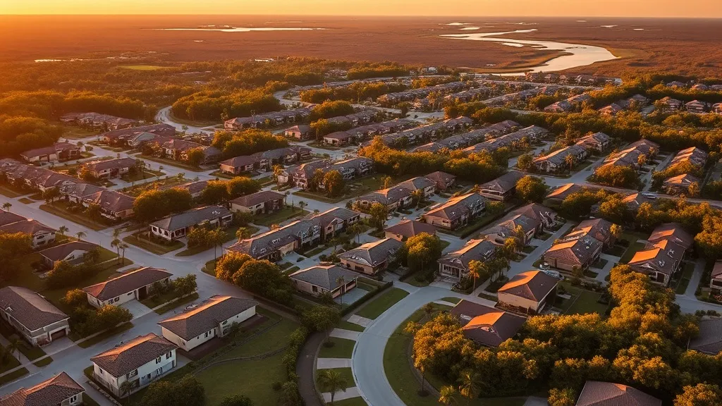 Aerial view of North Port, FL showing the local landscape and terrain relevant to drone survey operations