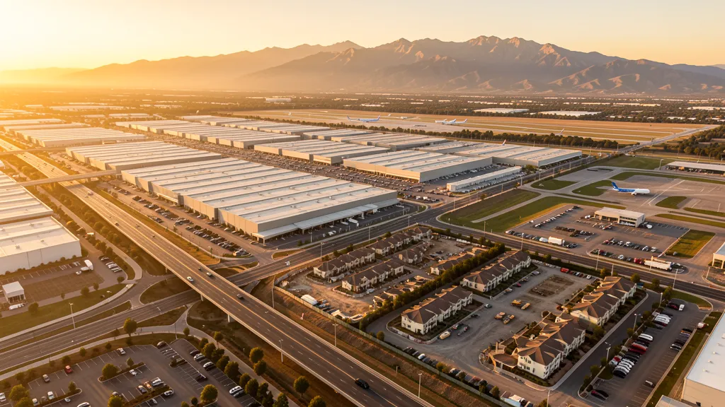 Aerial view of Ontario, CA showing the local landscape and terrain relevant to drone survey operations