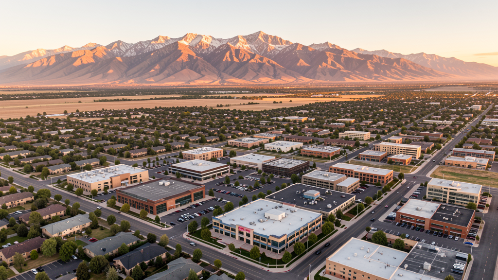 Aerial view of Orem, UT showing the local landscape and terrain relevant to drone survey operations